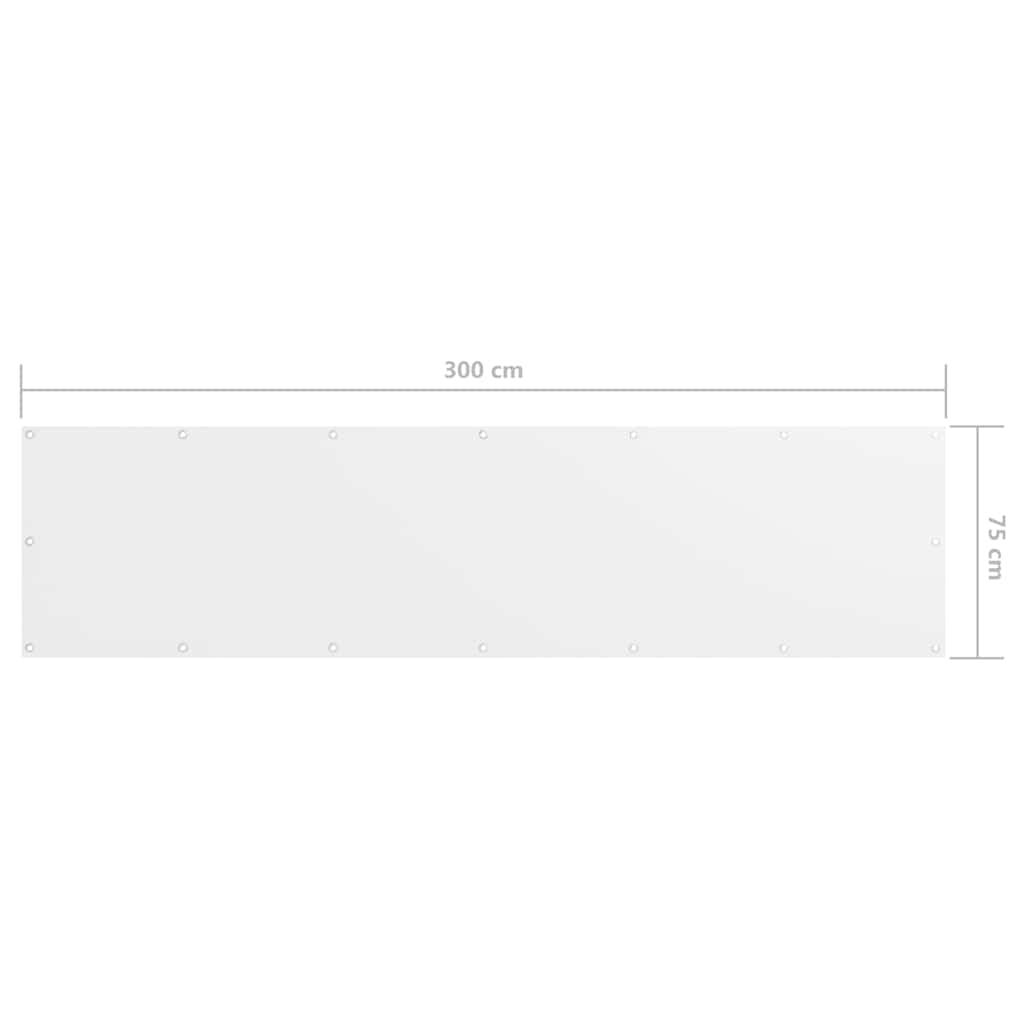 Toldo para balcón tela oxford gris antracita y blanco 75x300 cm