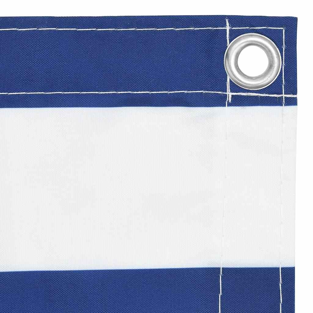 Toldo para balcón tela oxford gris antracita y blanco 75x500 cm