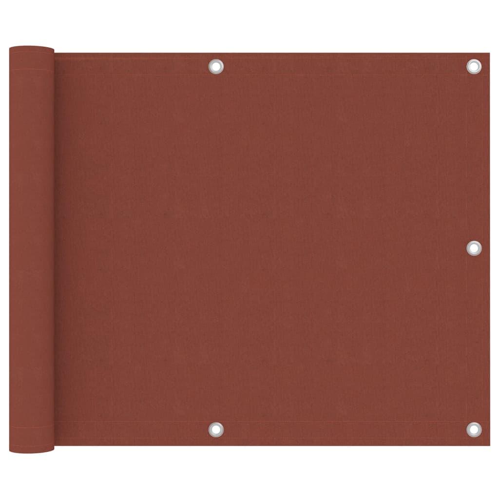 Toldo para balcón de tela oxford terracota 120x500 cm