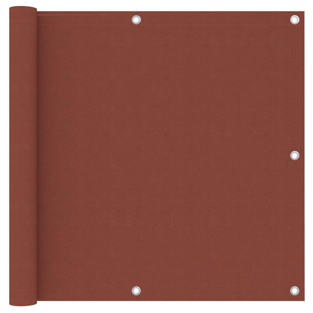 Toldo para balcón de tela oxford terracota 120x500 cm