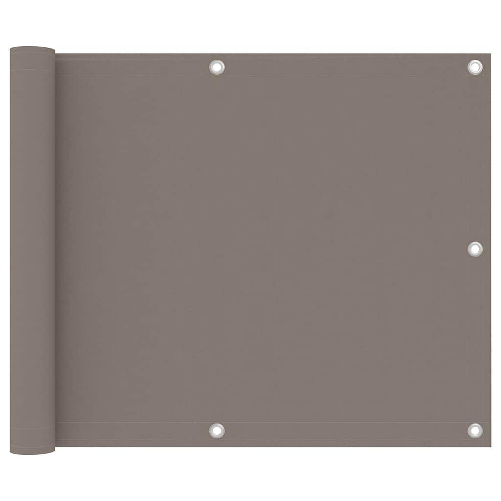 Toldo para balcón tela oxford gris antracita y blanco 75x400 cm