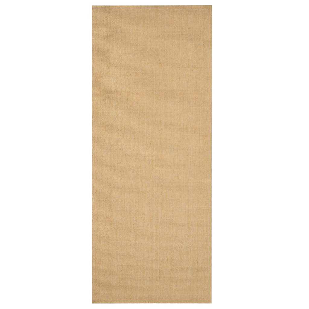 Alfombra de sisal natural 100x100 cm