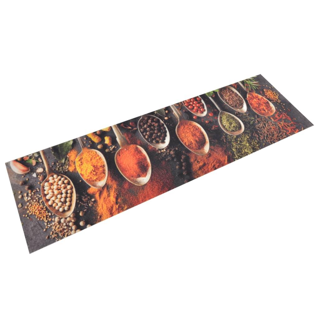 Alfombra de cocina lavable terciopelo cuchara especias