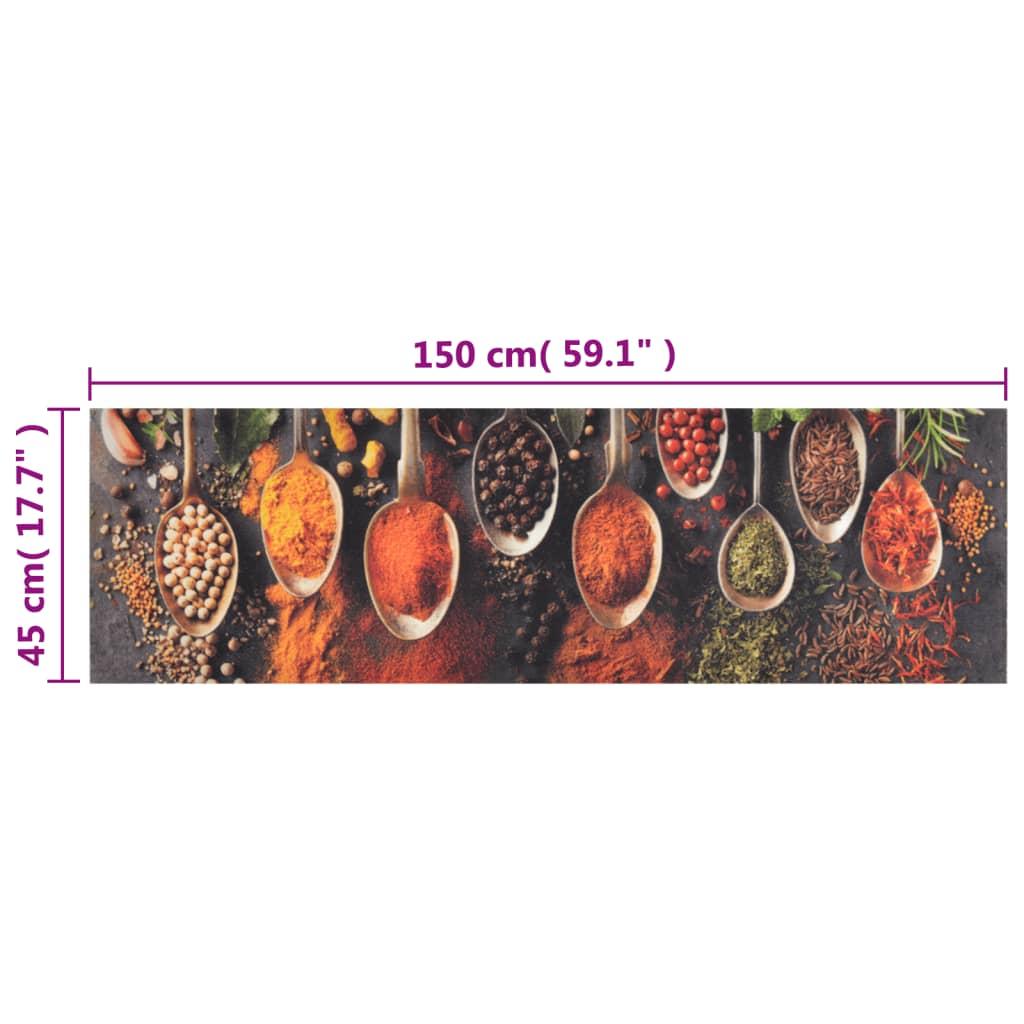 Alfombra de cocina lavable terciopelo cuchara especias