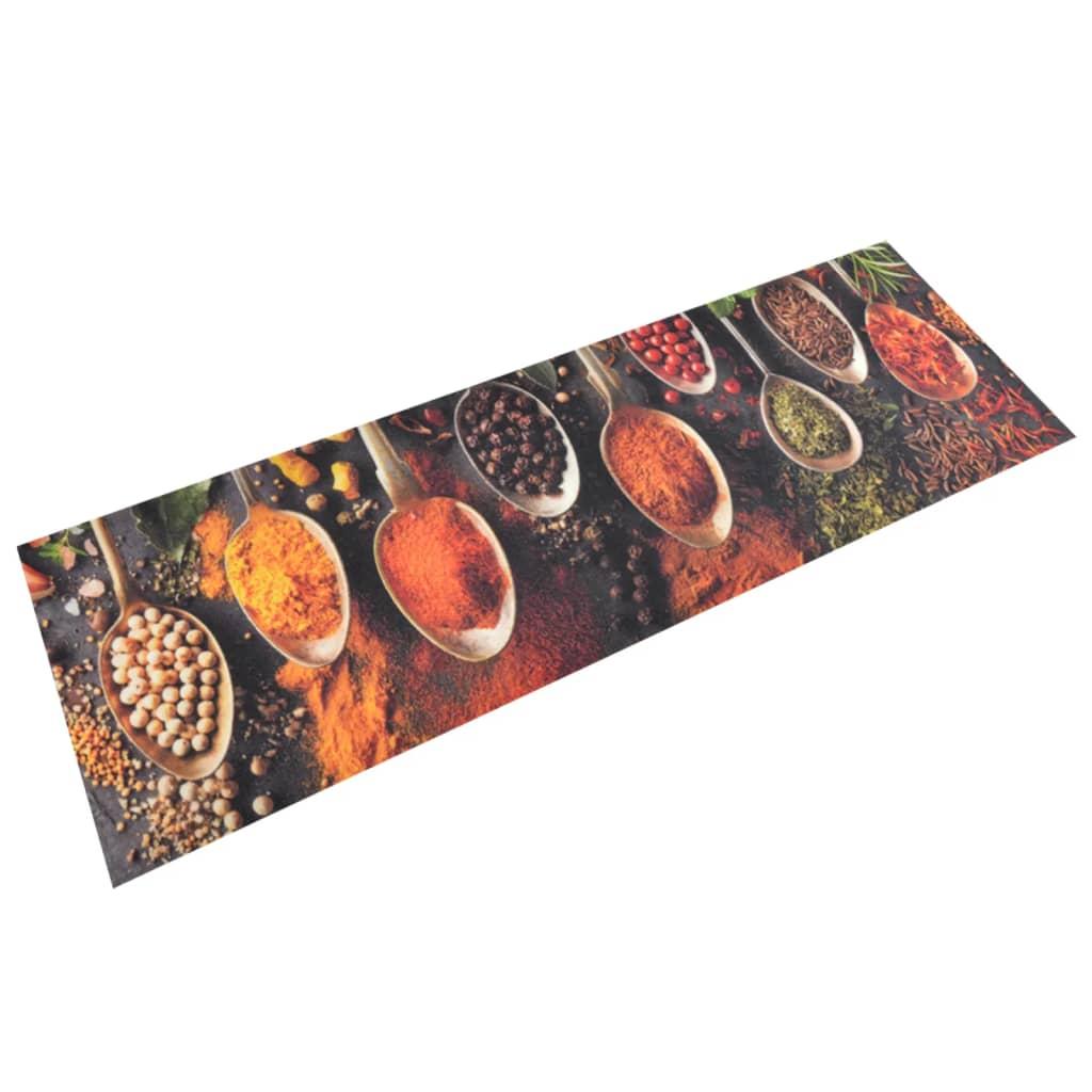 Alfombra de cocina lavable terciopelo cuchara especias
