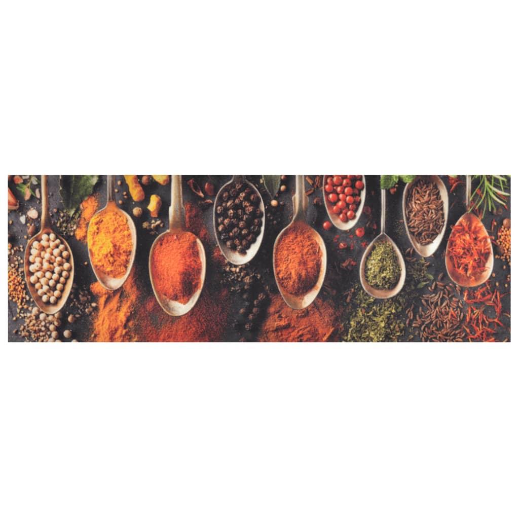 Alfombra de cocina lavable terciopelo cuchara especias