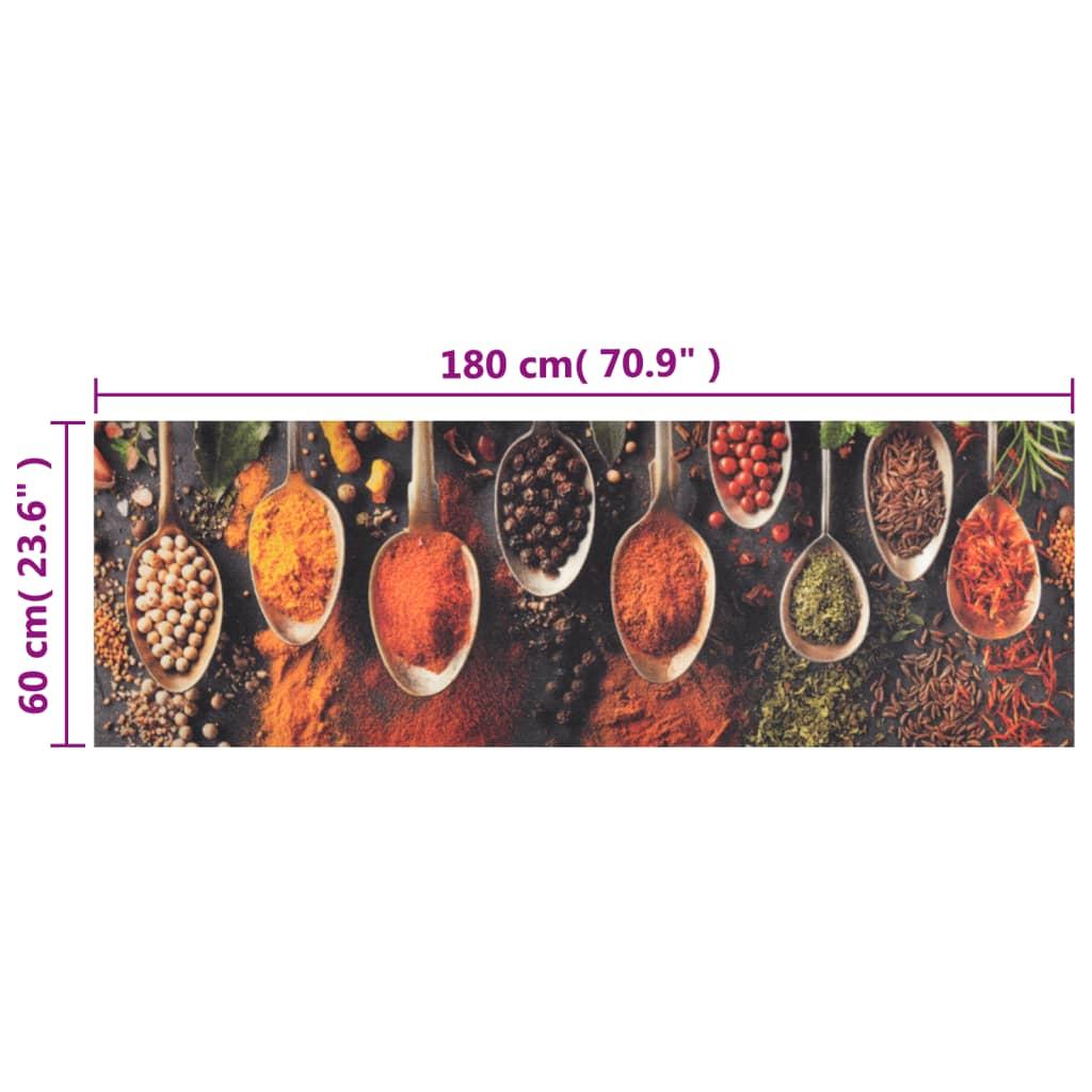 Alfombra de cocina lavable terciopelo cuchara especias