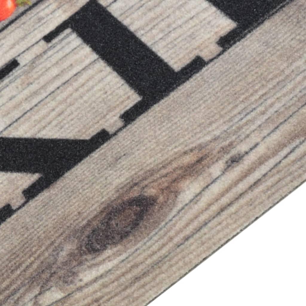 Alfombra de cocina lavable terciopelo Cooking negro 60x180 cm