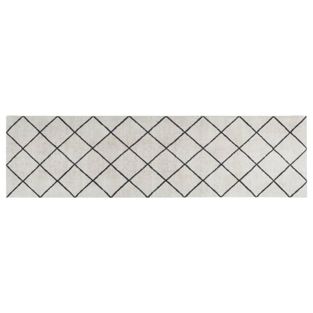 Alfombra de cocina lavable terciopelo cuadrados 45x150 cm