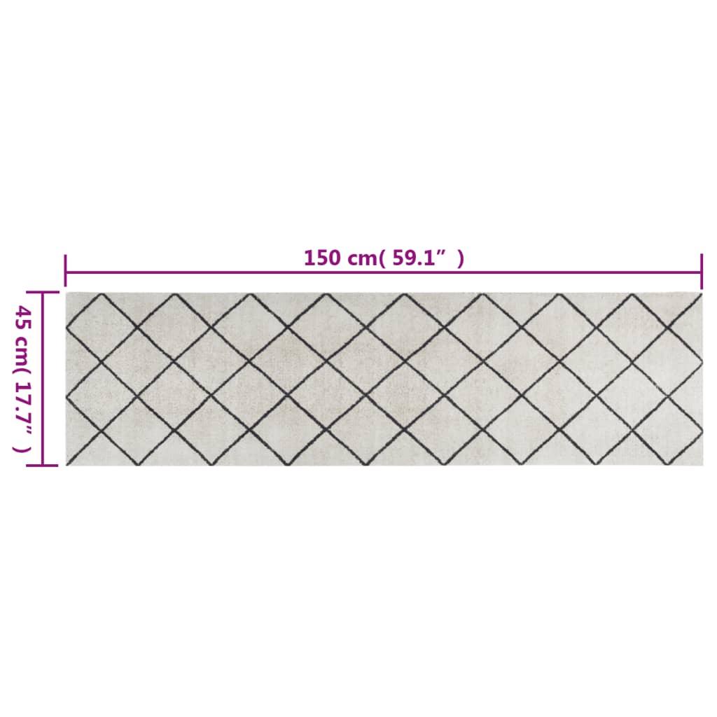Alfombra de cocina lavable terciopelo cuadrados 45x150 cm