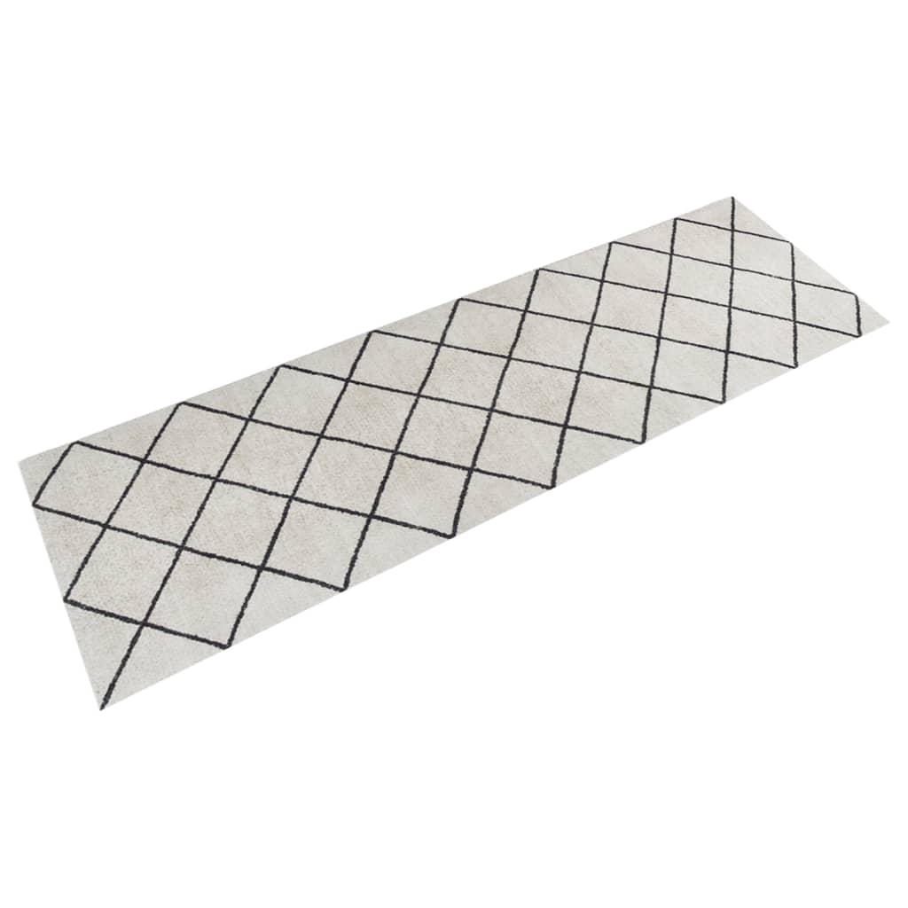 Alfombra de cocina lavable terciopelo cuadrados 45x150 cm