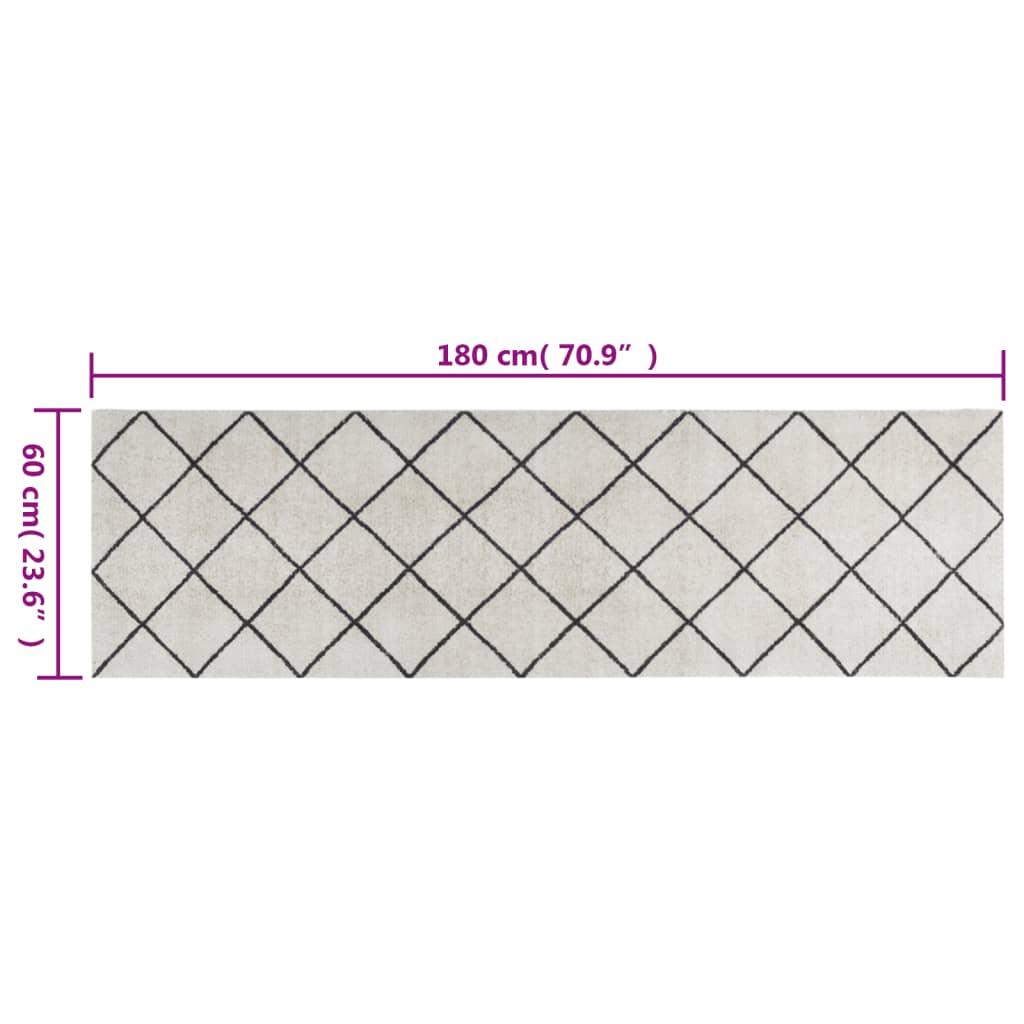 Alfombra de cocina lavable terciopelo cuadrados 45x150 cm
