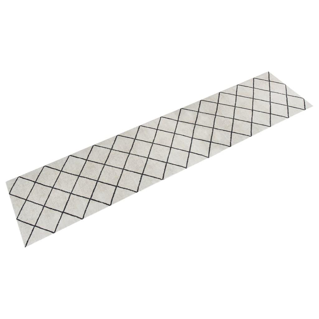 Alfombra de cocina lavable terciopelo cuadrados 45x150 cm