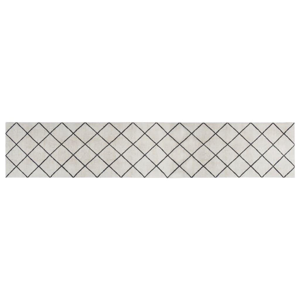 Alfombra de cocina lavable terciopelo cuadrados 45x150 cm