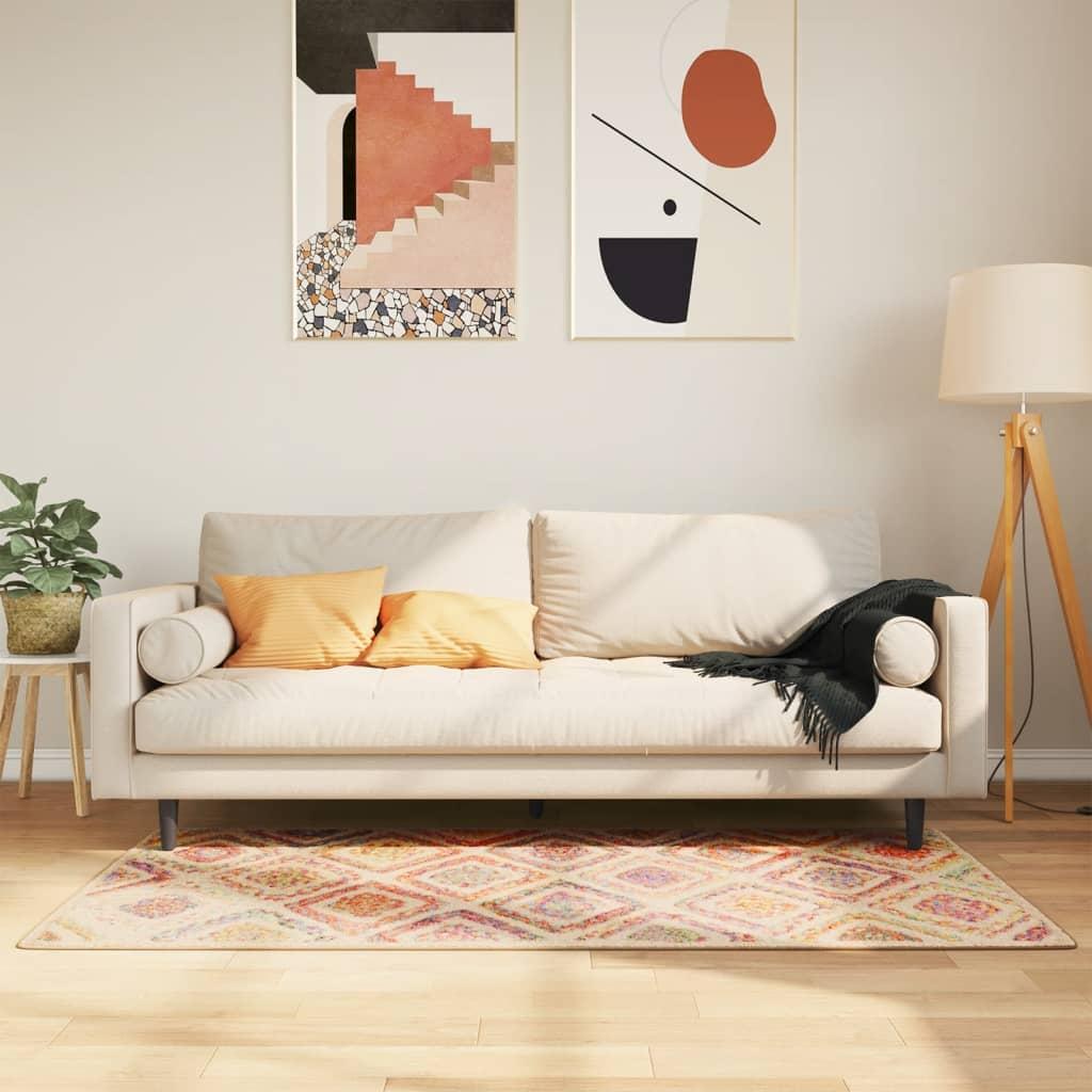 Alfombra lavable negro y blanco 160x230 cm