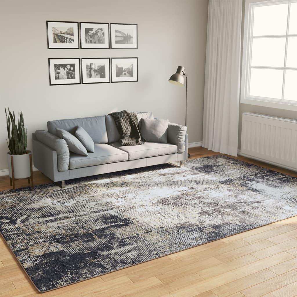 Alfombra lavable negro y blanco 190x300 cm