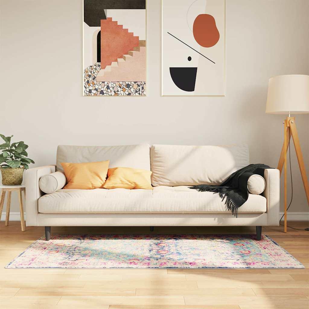 Alfombra lavable negro y blanco 160x230 cm