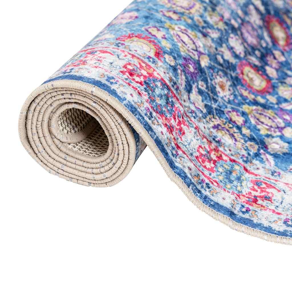 Alfombra lavable negro y blanco 160x230 cm
