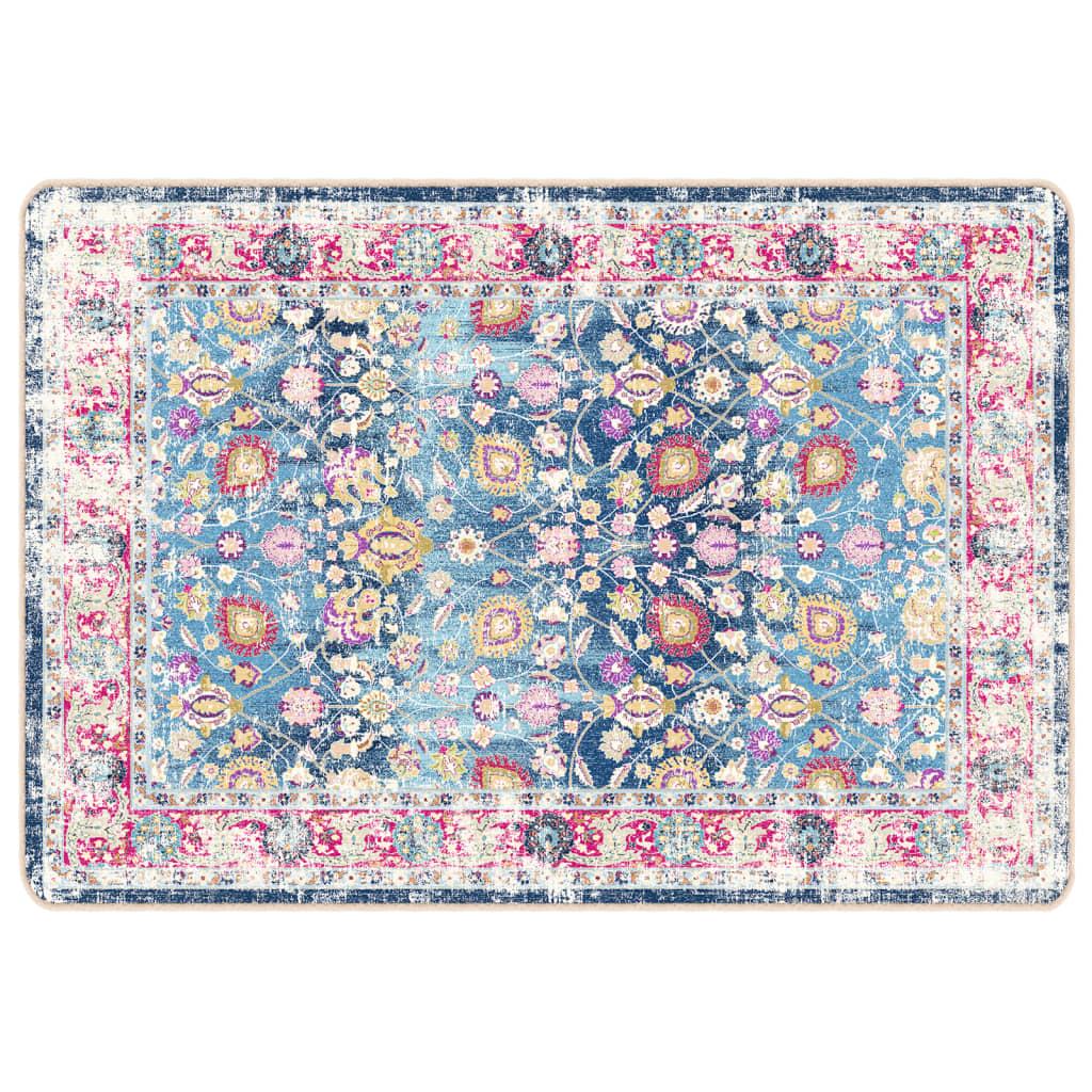 Alfombra lavable negro y blanco 190x300 cm