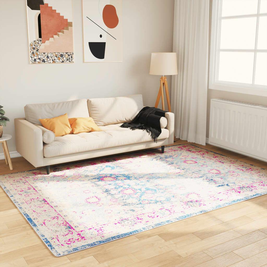 Alfombra lavable negro y blanco 190x300 cm