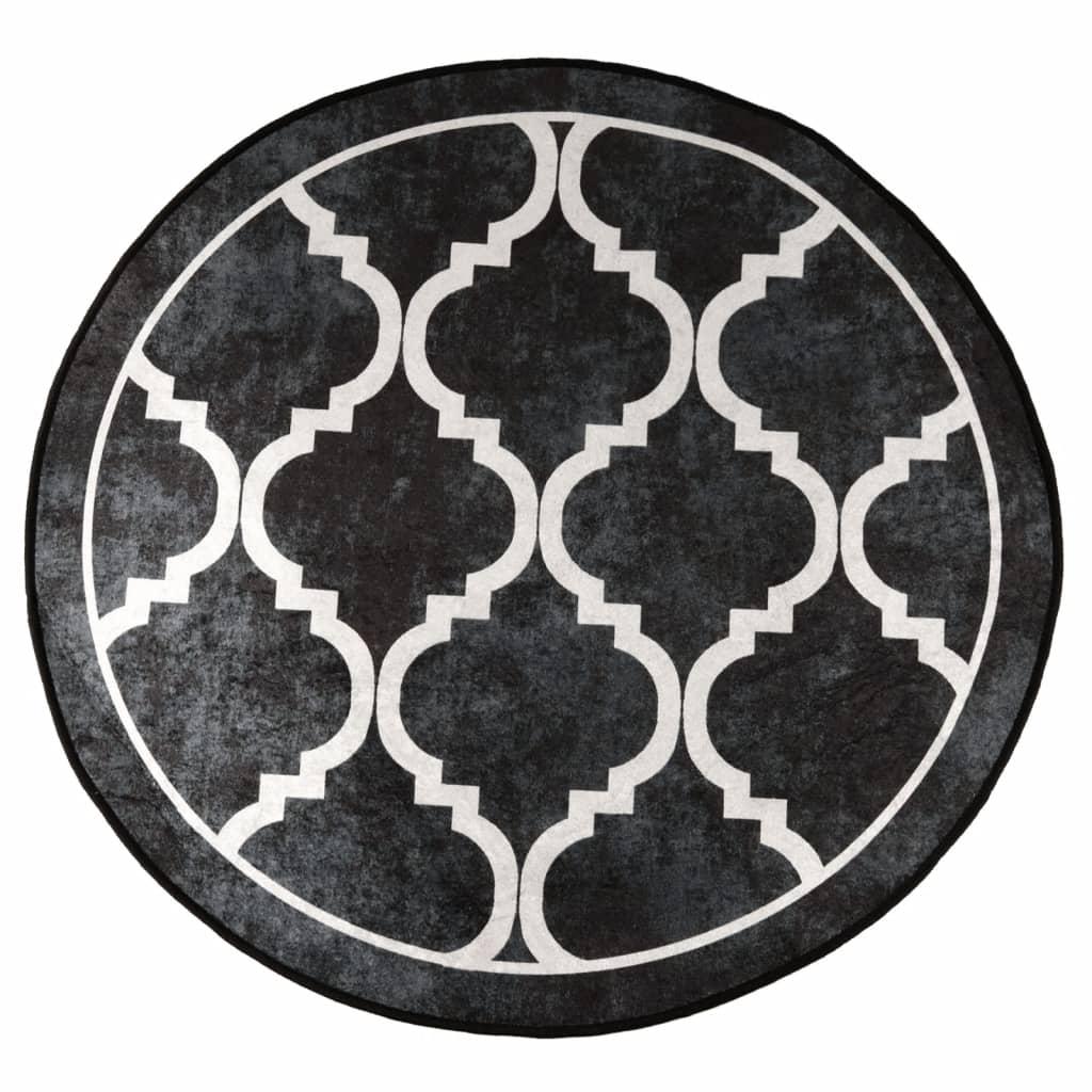 Alfombra lavable negro y blanco 120x180 cm