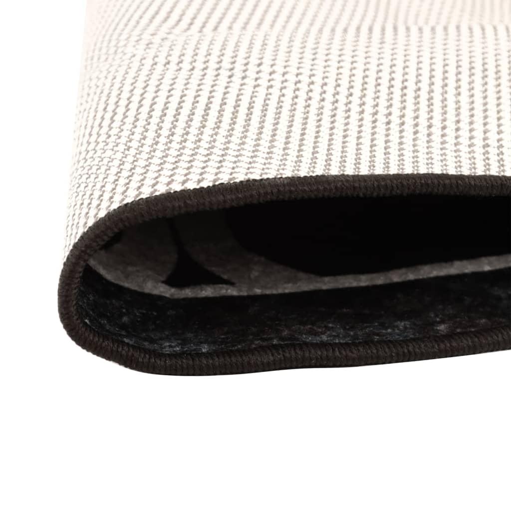 Alfombra lavable negro y blanco 120x180 cm