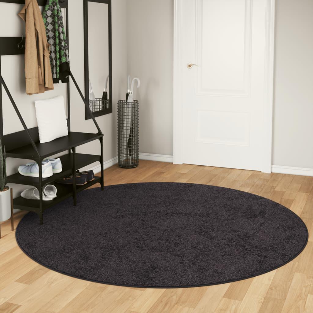 Alfombra lavable negro y blanco 120x180 cm