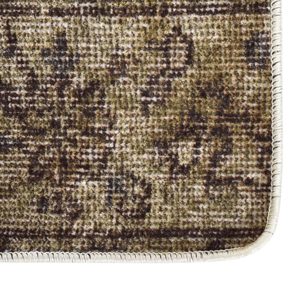 Alfombra lavable negro y blanco 160x230 cm