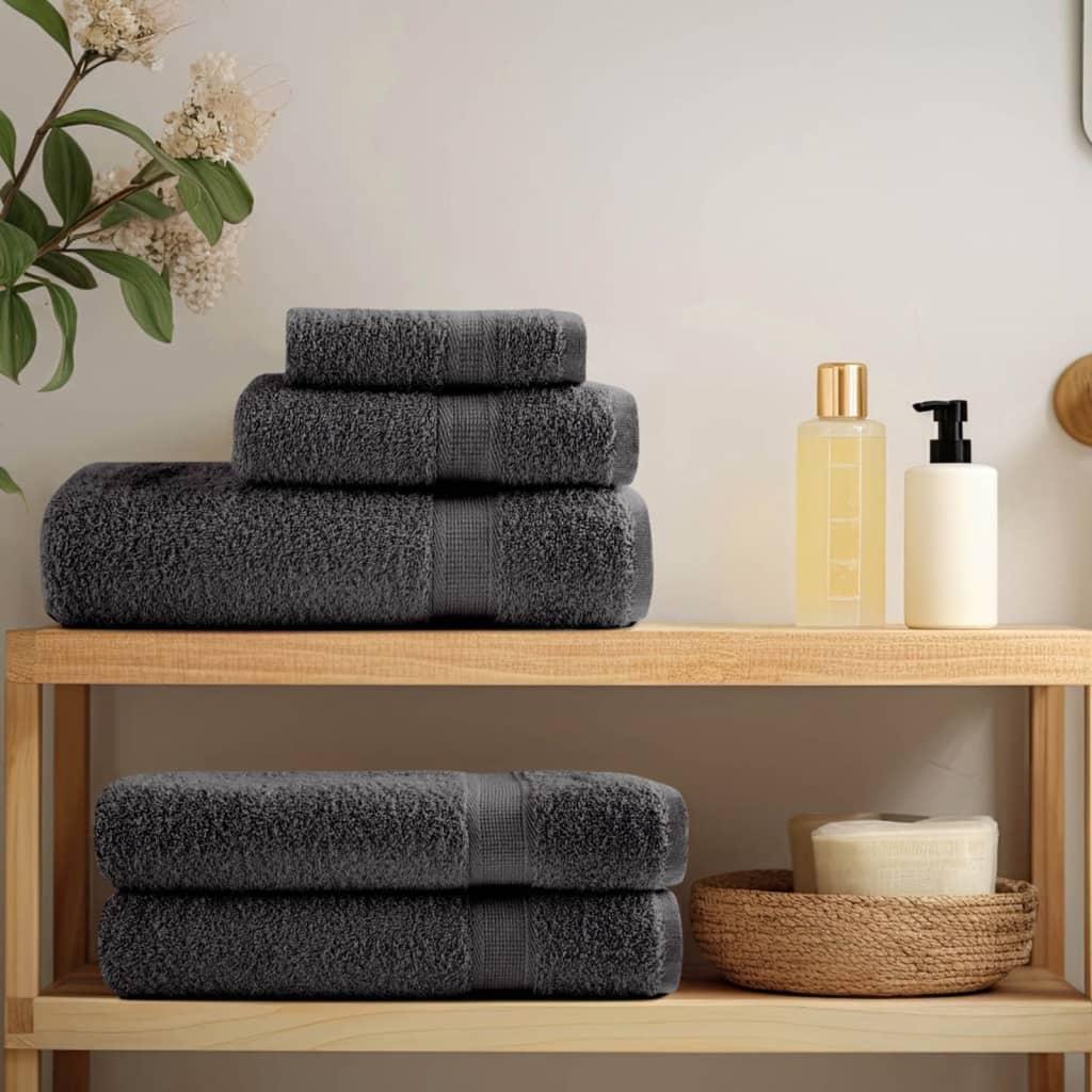 Toallas de mano premium SOLUND, 2 uds, gris, 30 x 30 cm, 600 g/m²