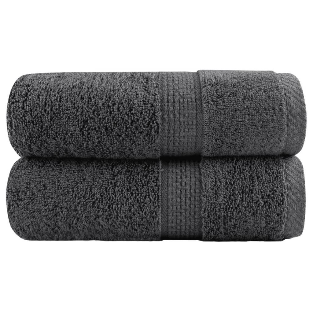 Toallas de mano premium SOLUND, 2 uds, gris, 30 x 30 cm, 600 g/m²