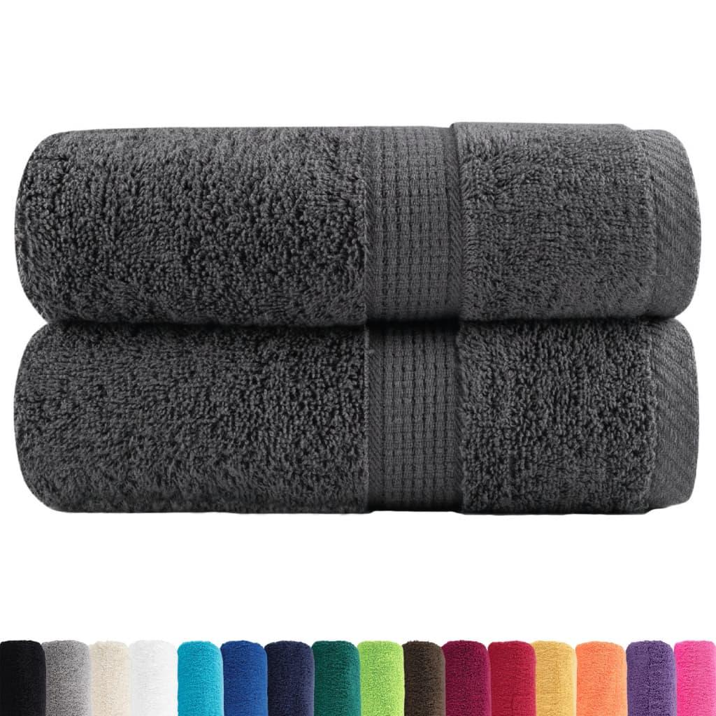 Toallas de mano premium SOLUND, 2 uds, gris, 30 x 30 cm, 600 g/m²