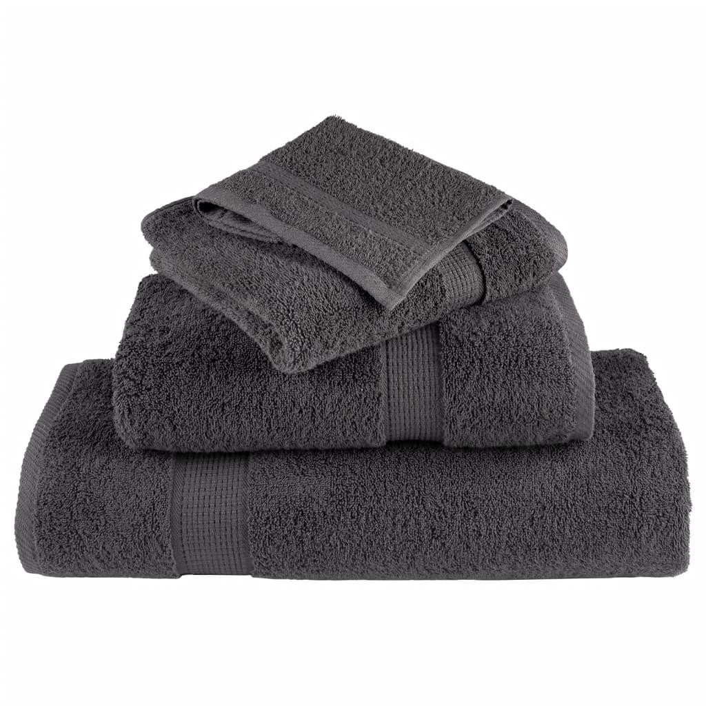Toallas de mano premium SOLUND, 2 uds, gris, 30 x 30 cm, 600 g/m²