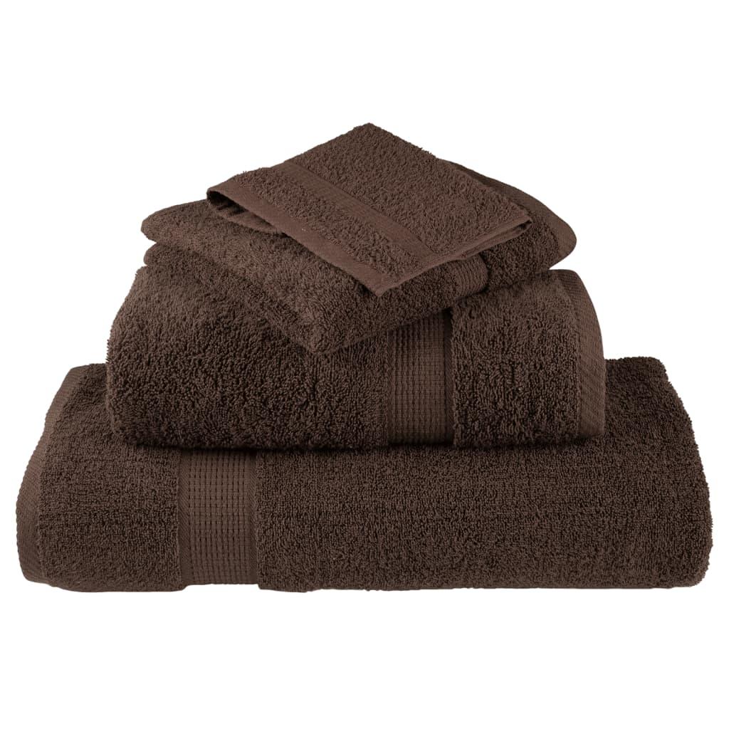 Toallas de mano premium SOLUND, 2 uds, color marrón, 30 x 30 cm, 600 g/m²