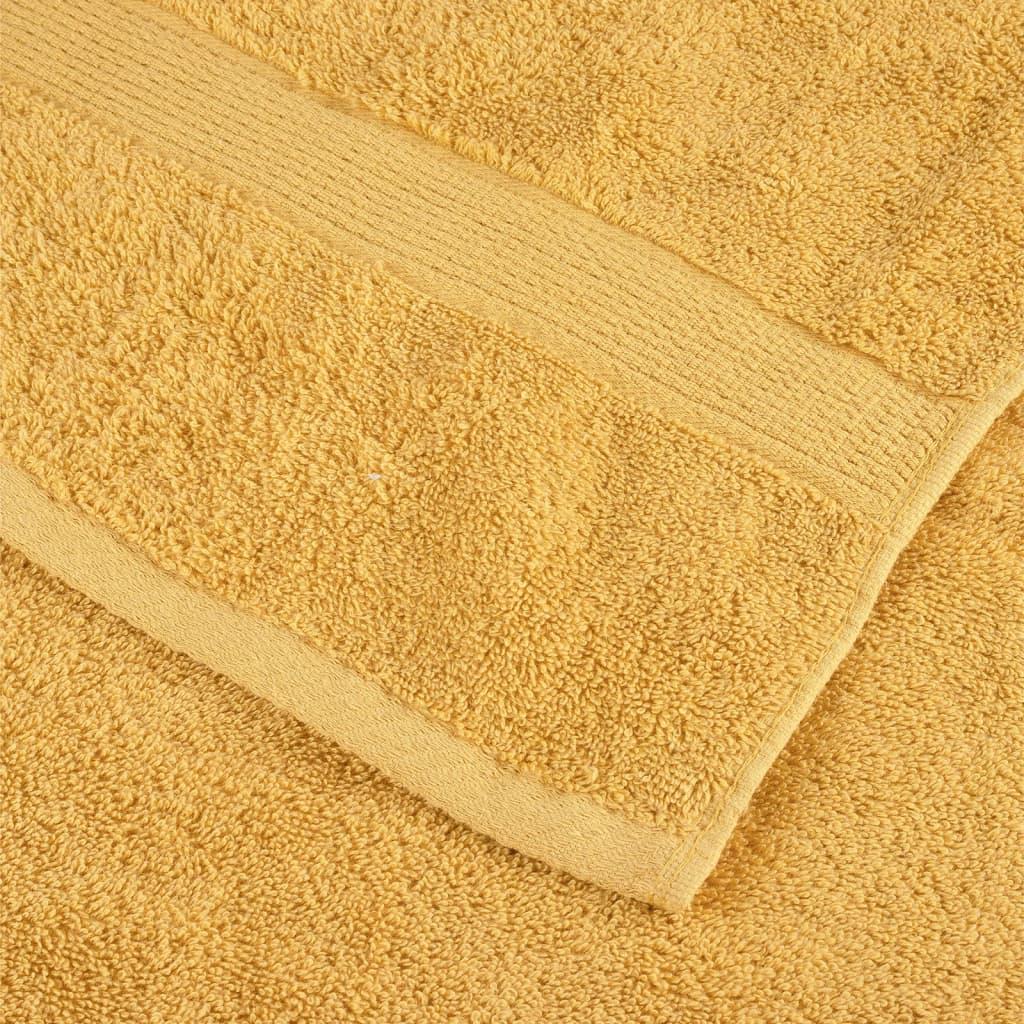 Toallas de mano premium SOLUND, 2 uds, doradas, 30 x 30 cm, 600 g/m²