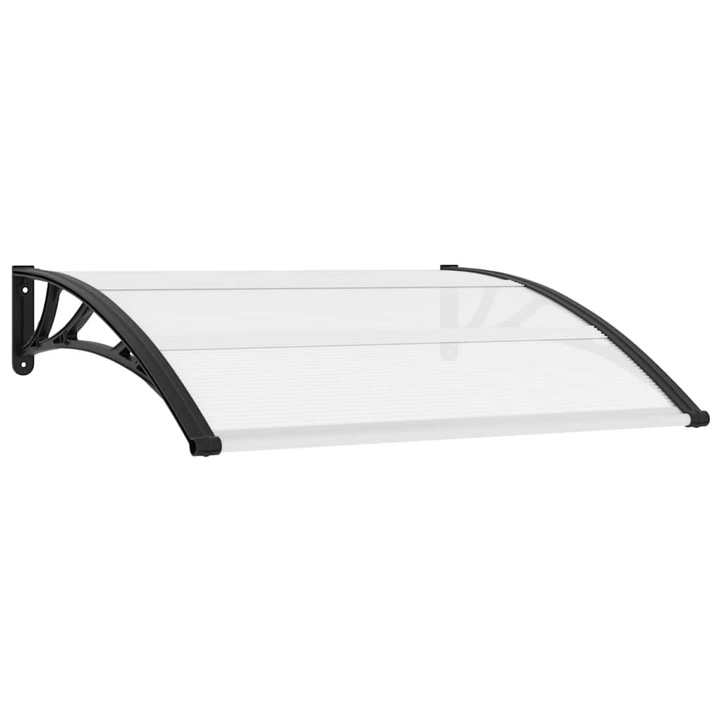 Marquesina para puerta PC gris y transparente 200x75 cm
