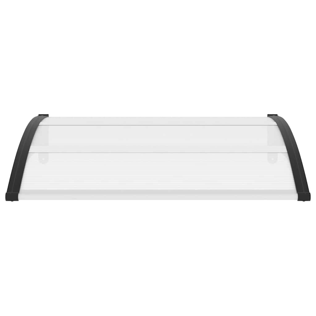 Marquesina para puerta PC gris y transparente 200x75 cm