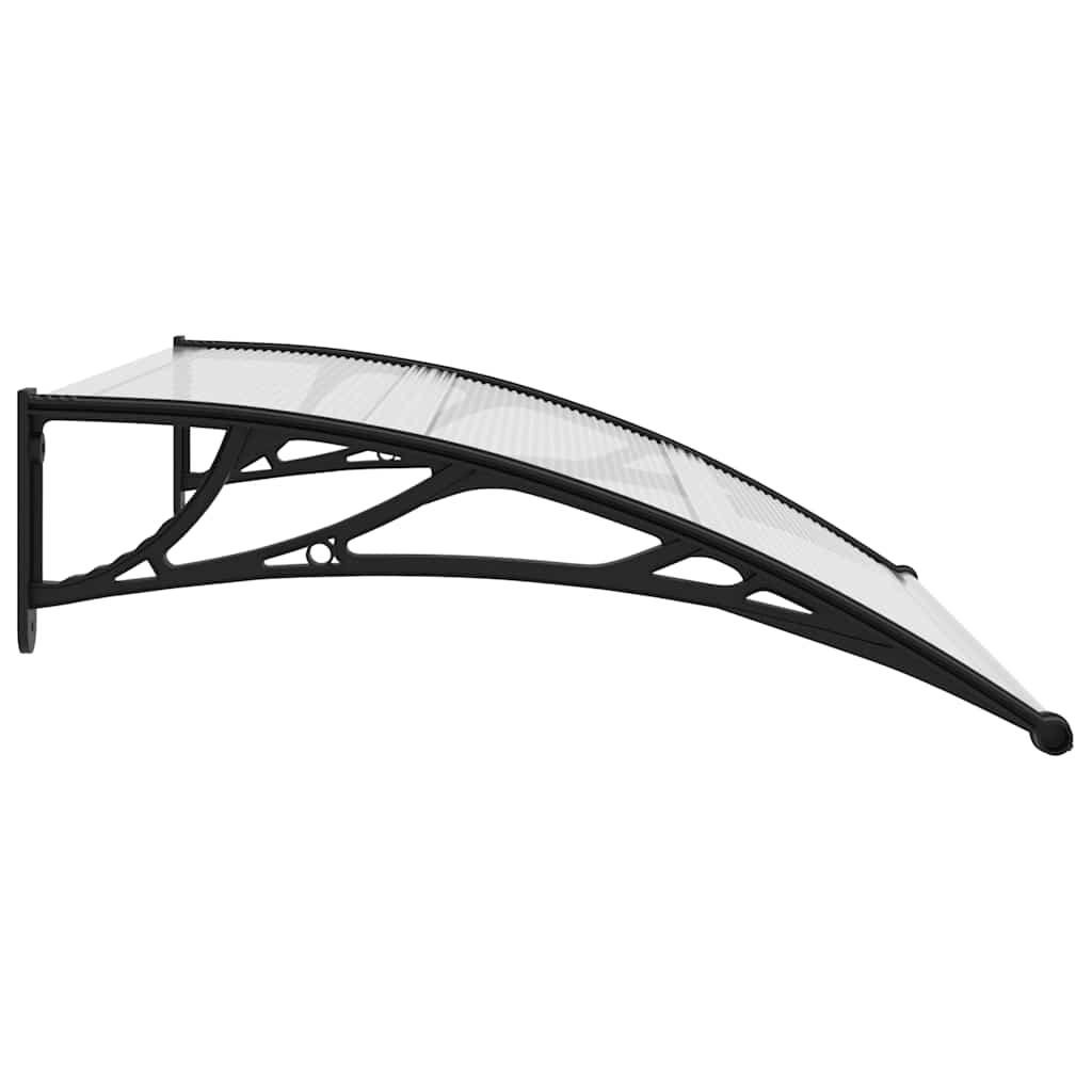 Marquesina para puerta PC gris y transparente 200x75 cm