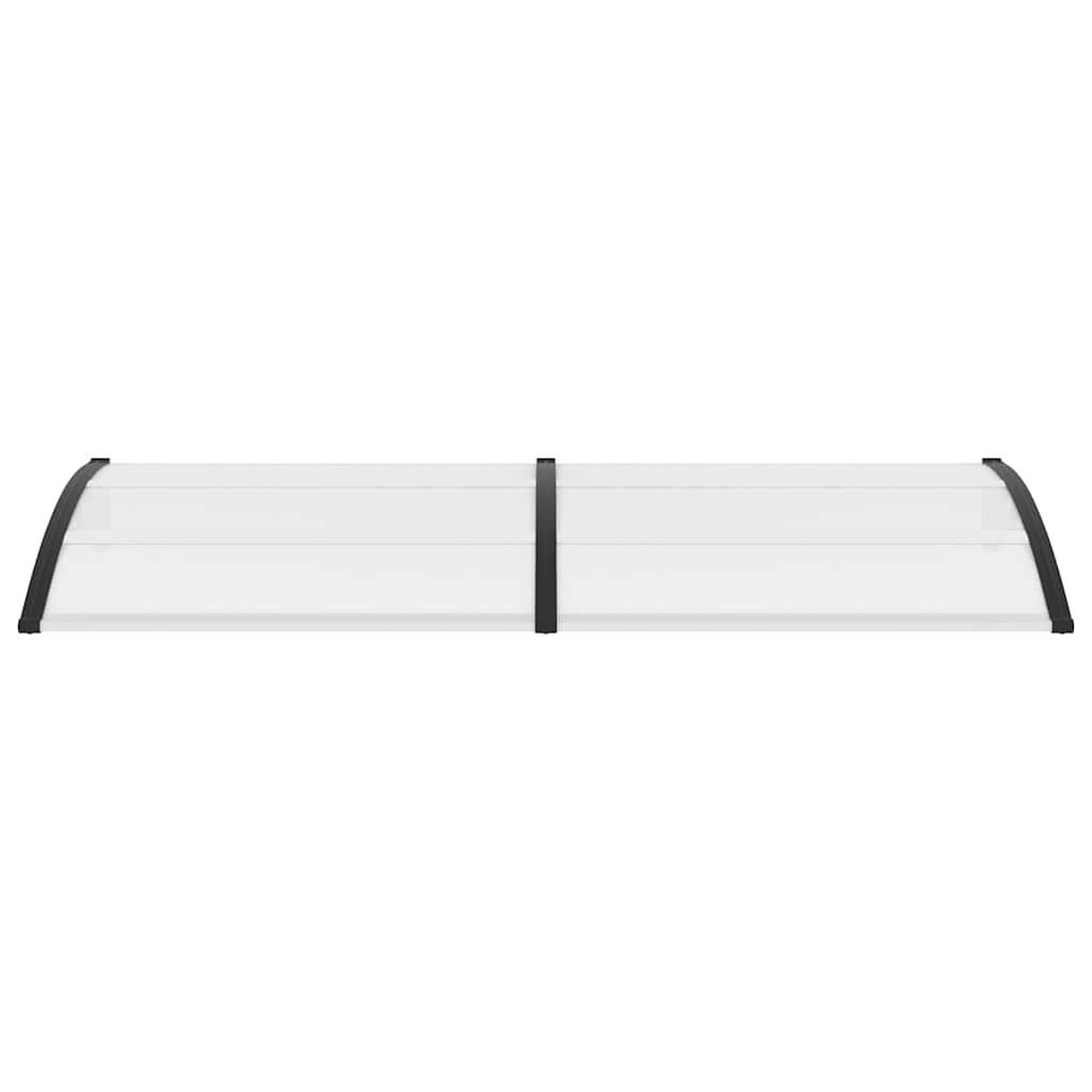 Marquesina para puerta PC gris y transparente 200x75 cm