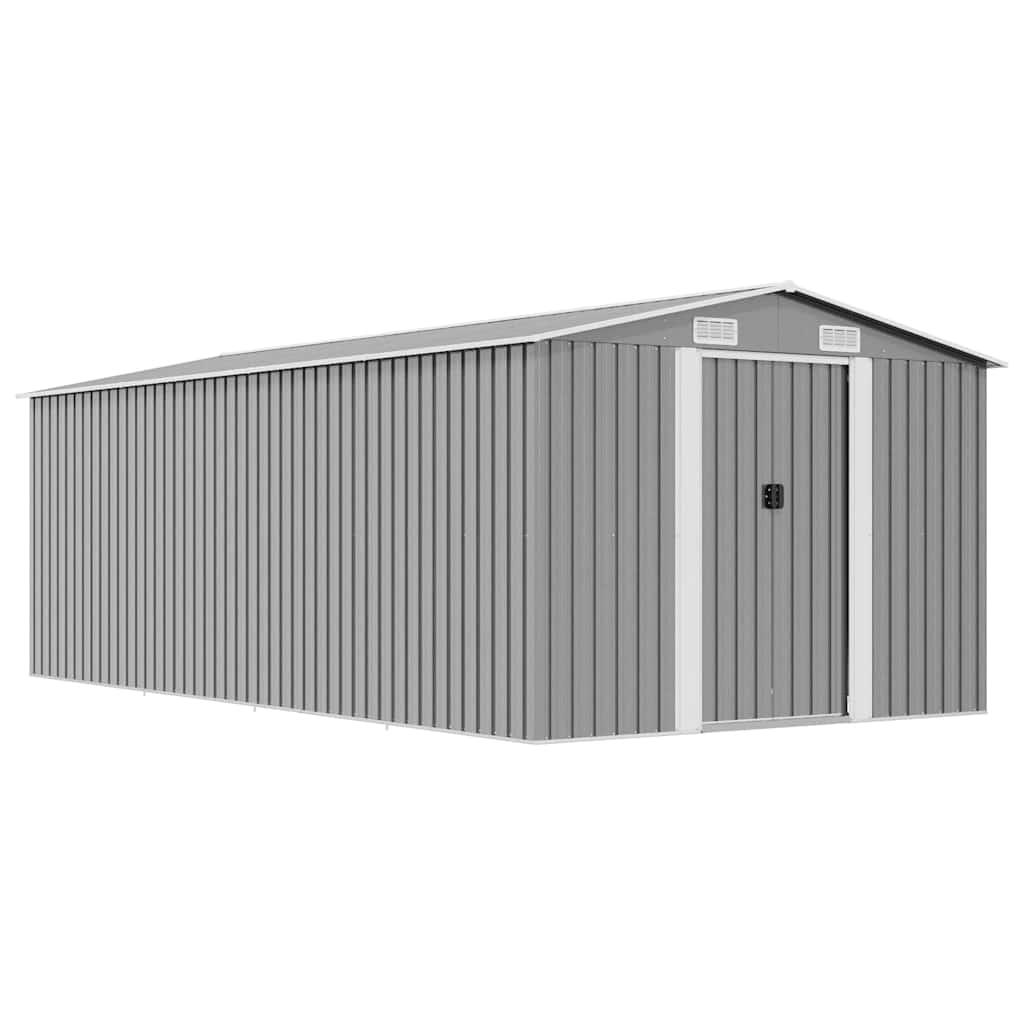 Caseta de jardín metal antracita 257x298x178 cm