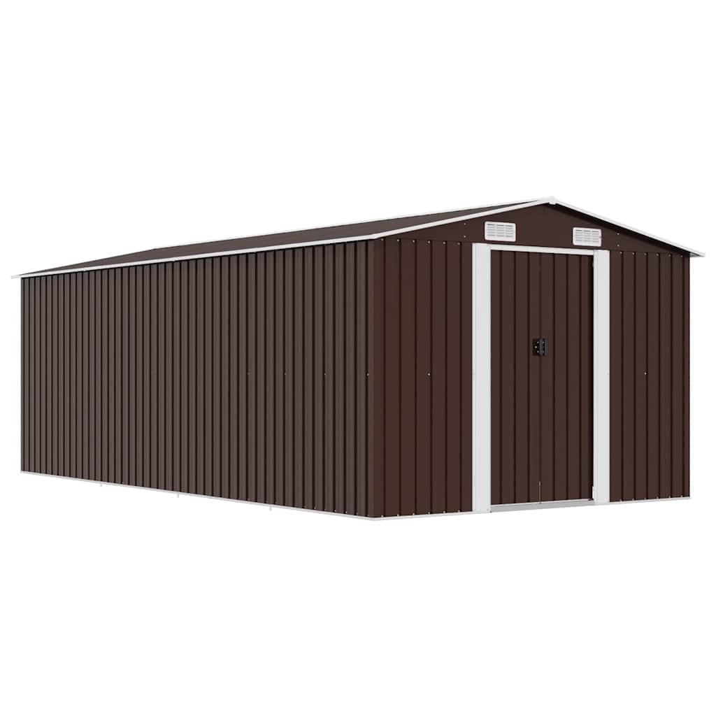 Caseta de jardín metal antracita 257x489x181 cm