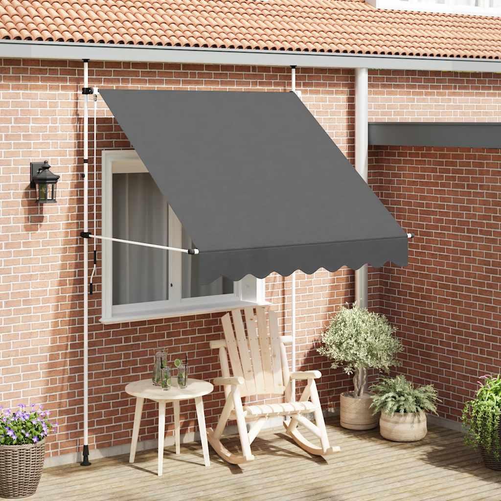 Toldo retráctil de operación manual gris antracita 100 cm