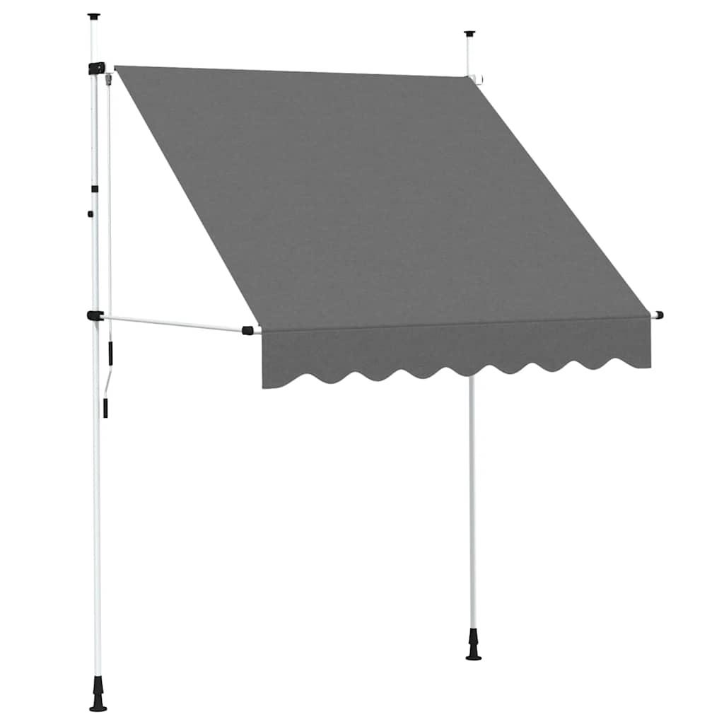 Toldo retráctil de operación manual gris antracita 100 cm