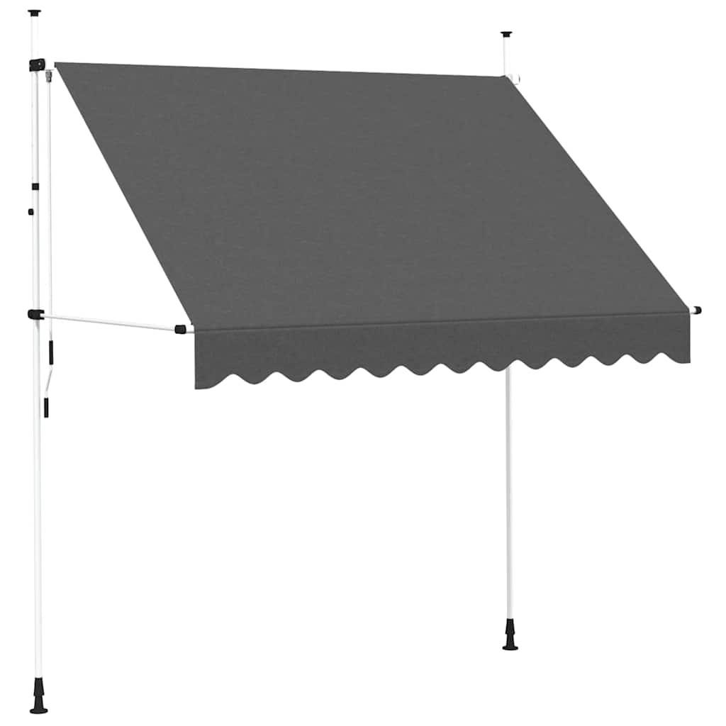 Toldo retráctil de operación manual gris antracita 100 cm