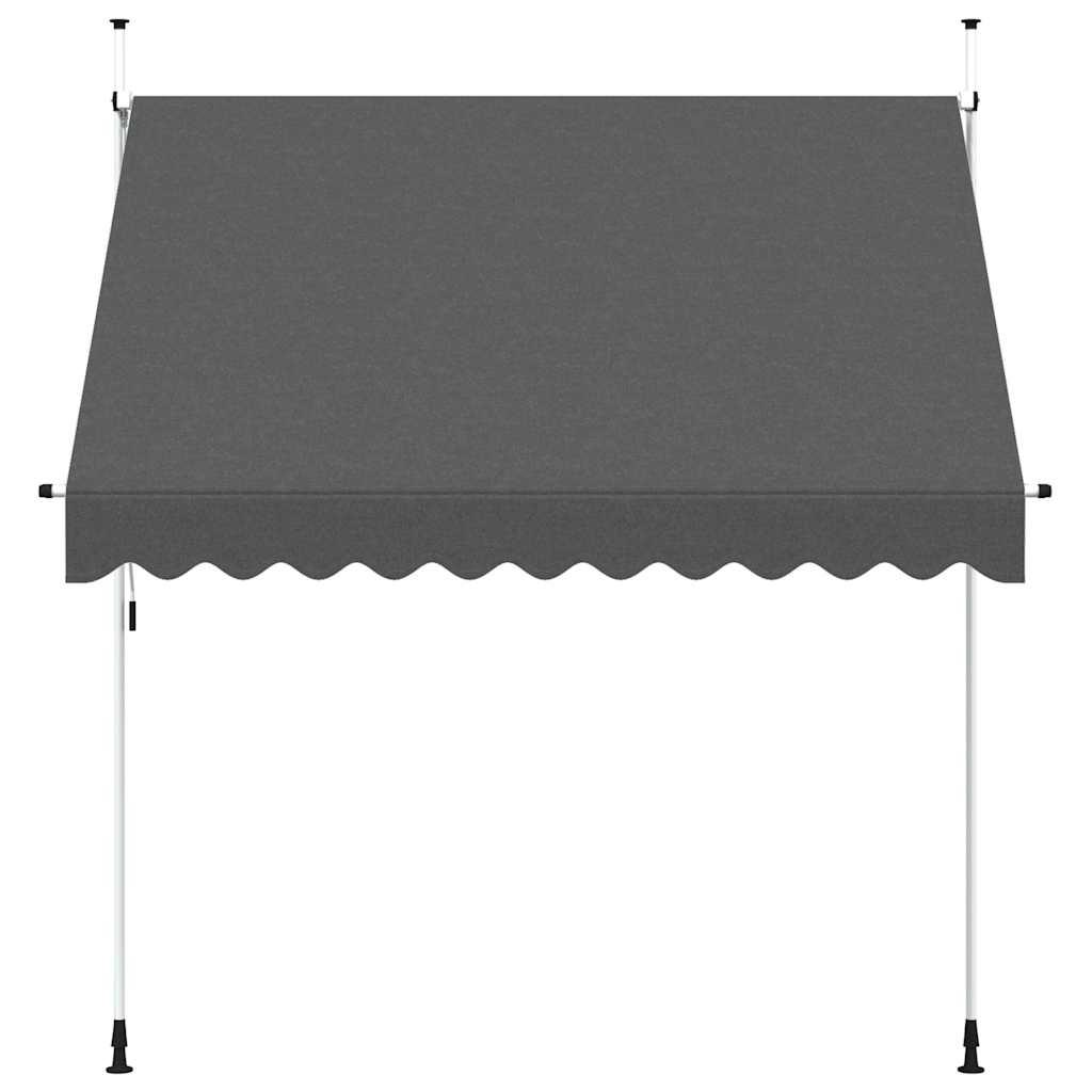 Toldo retráctil de operación manual gris antracita 100 cm
