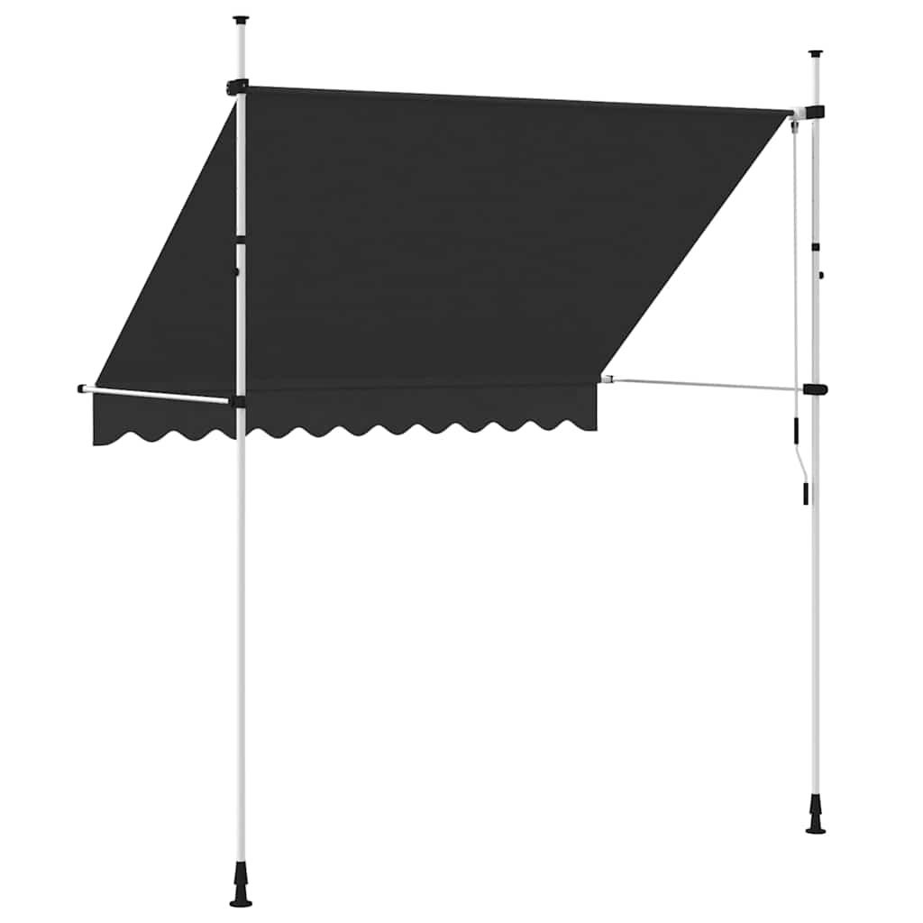 Toldo retráctil de operación manual gris antracita 100 cm
