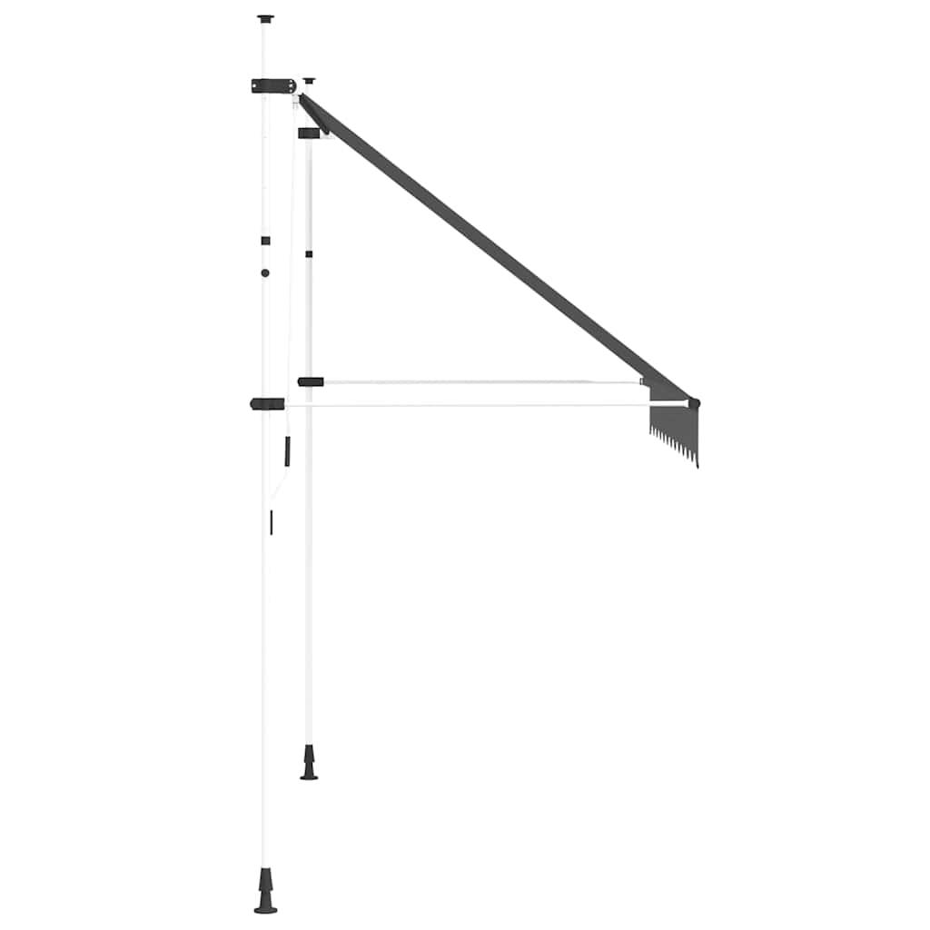 Toldo retráctil de operación manual gris antracita 100 cm