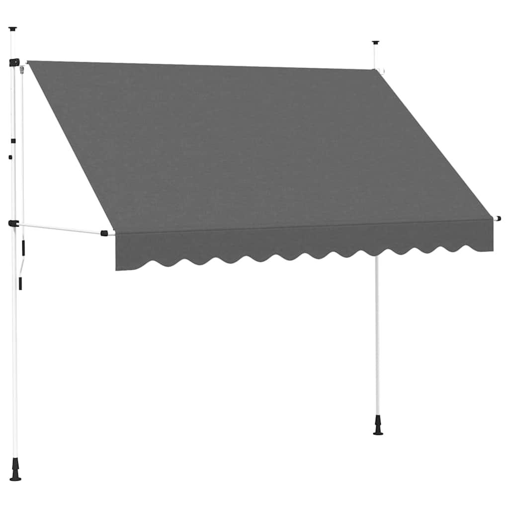 Toldo retráctil de operación manual gris antracita 100 cm