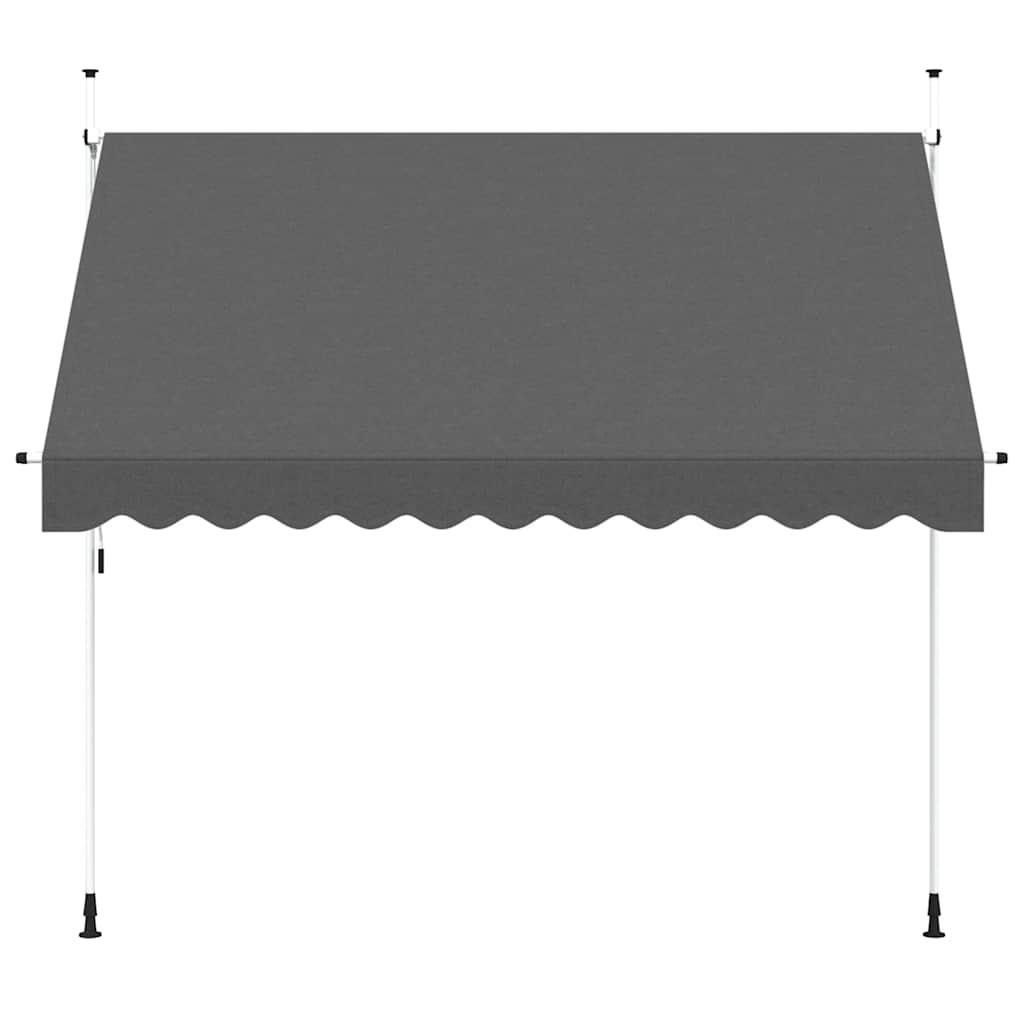 Toldo retráctil de operación manual gris antracita 100 cm