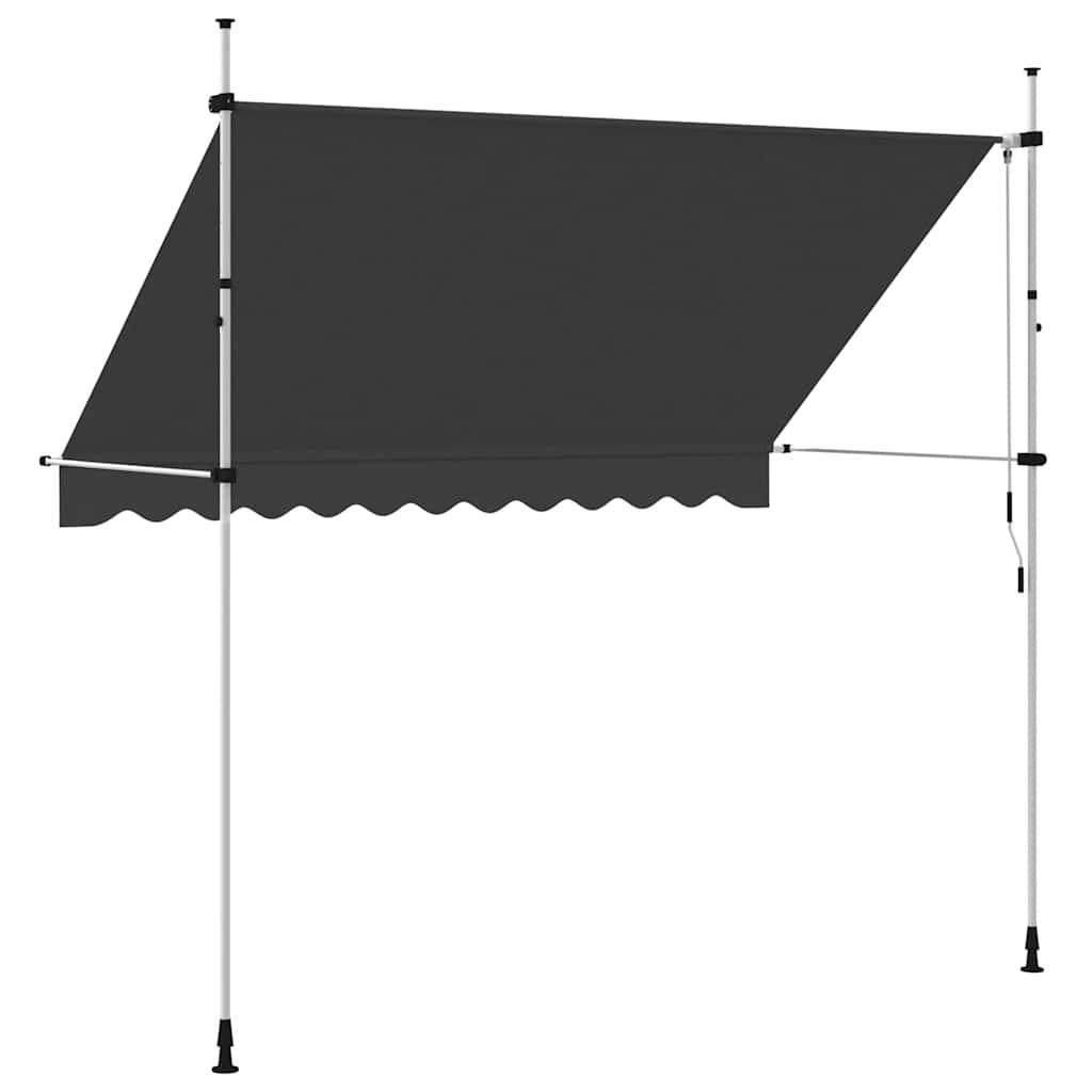 Toldo retráctil de operación manual gris antracita 100 cm