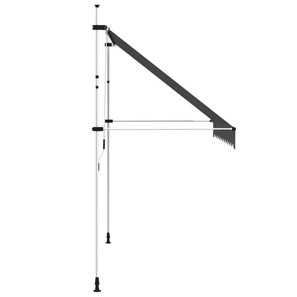 Toldo retráctil de operación manual gris antracita 100 cm